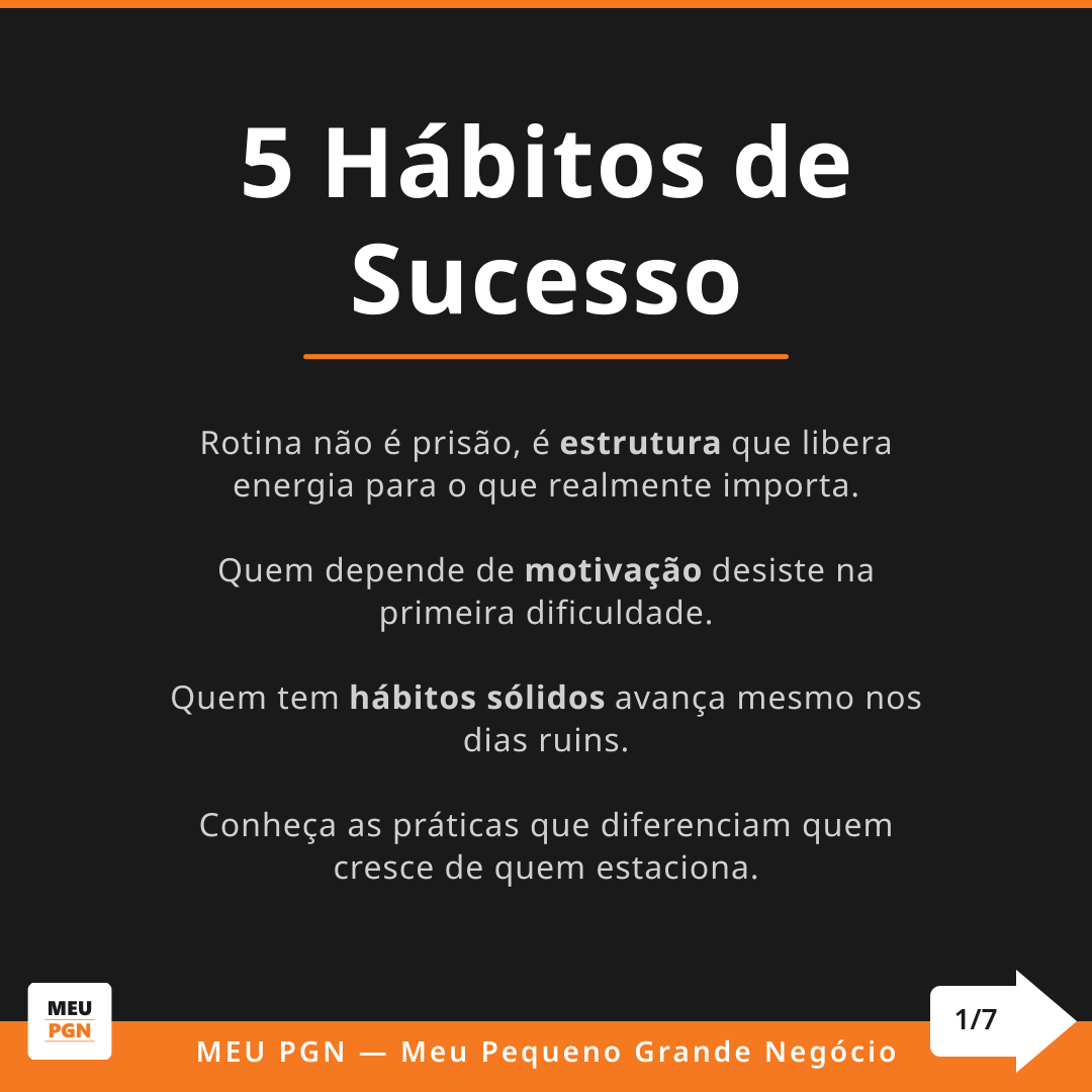 5 Hábitos de Sucesso