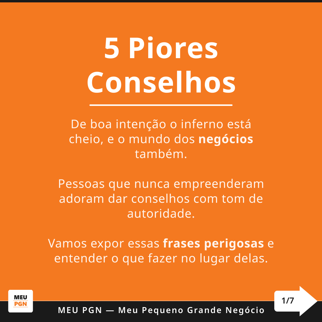 5 Piores Conselhos